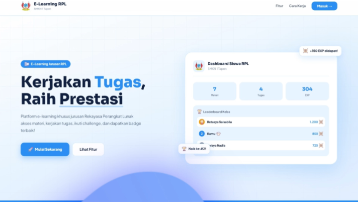 E-Learning Gamifikasi SMKN 1 Tapen