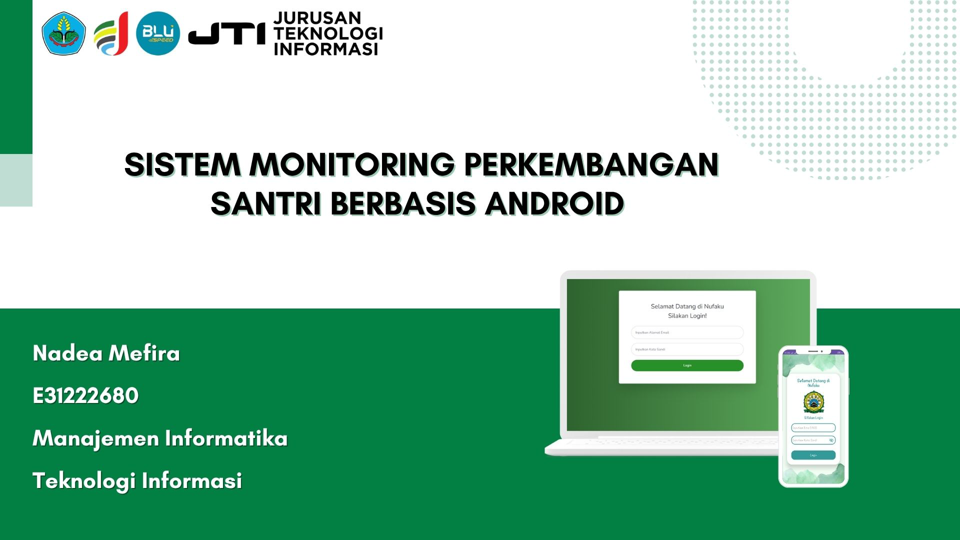 Sistem Monitoring Perkembangan Santri Berbasis Android