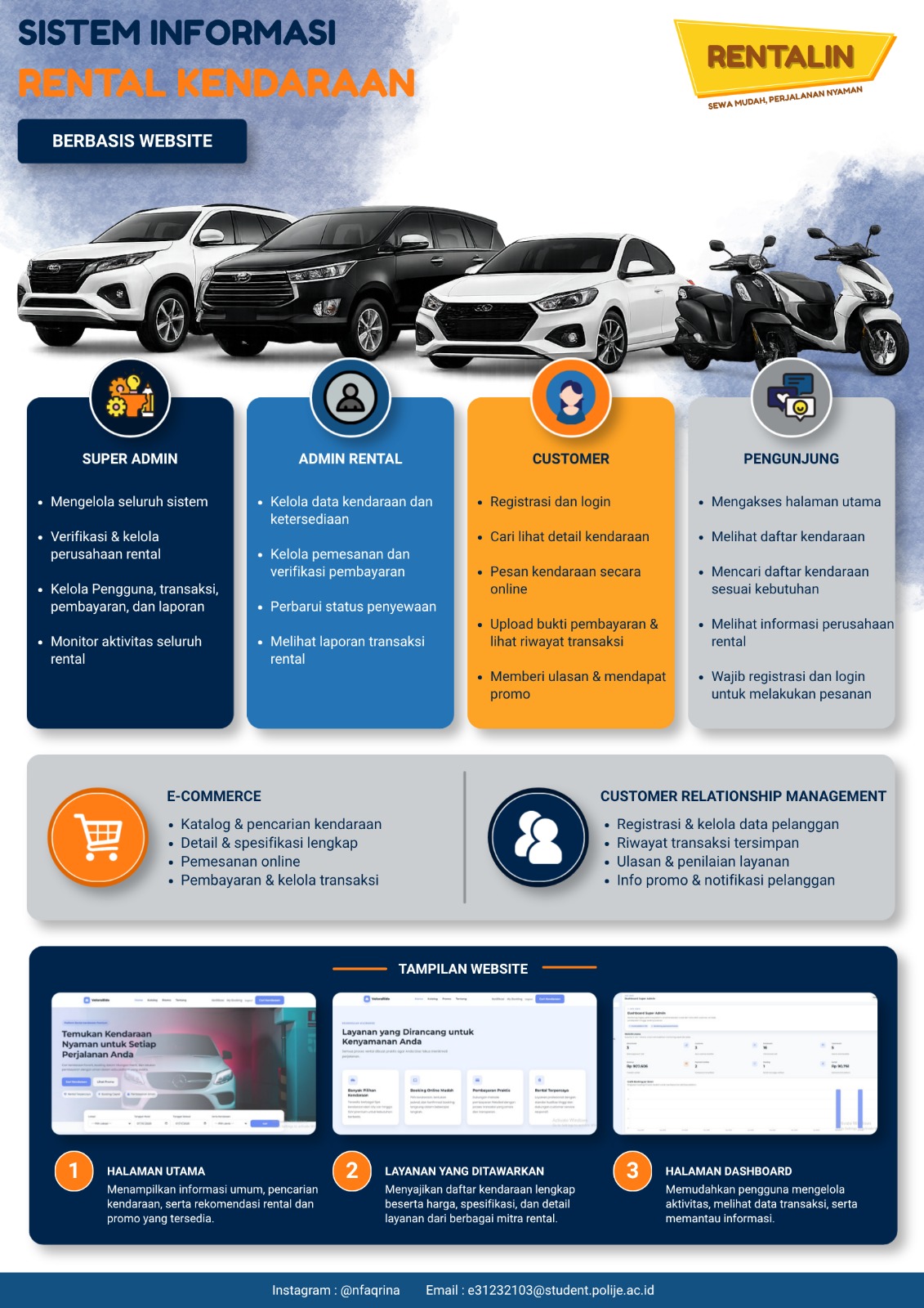 PERANCANGAN SISTEM INFORMASI RENTAL KENDARAAN BERBASIS WEBSITE DENGAN PENERAPAN E-COMMERCE DAN CUSTOMER RELATIONSHIP MANAGEMENT (CRM)
