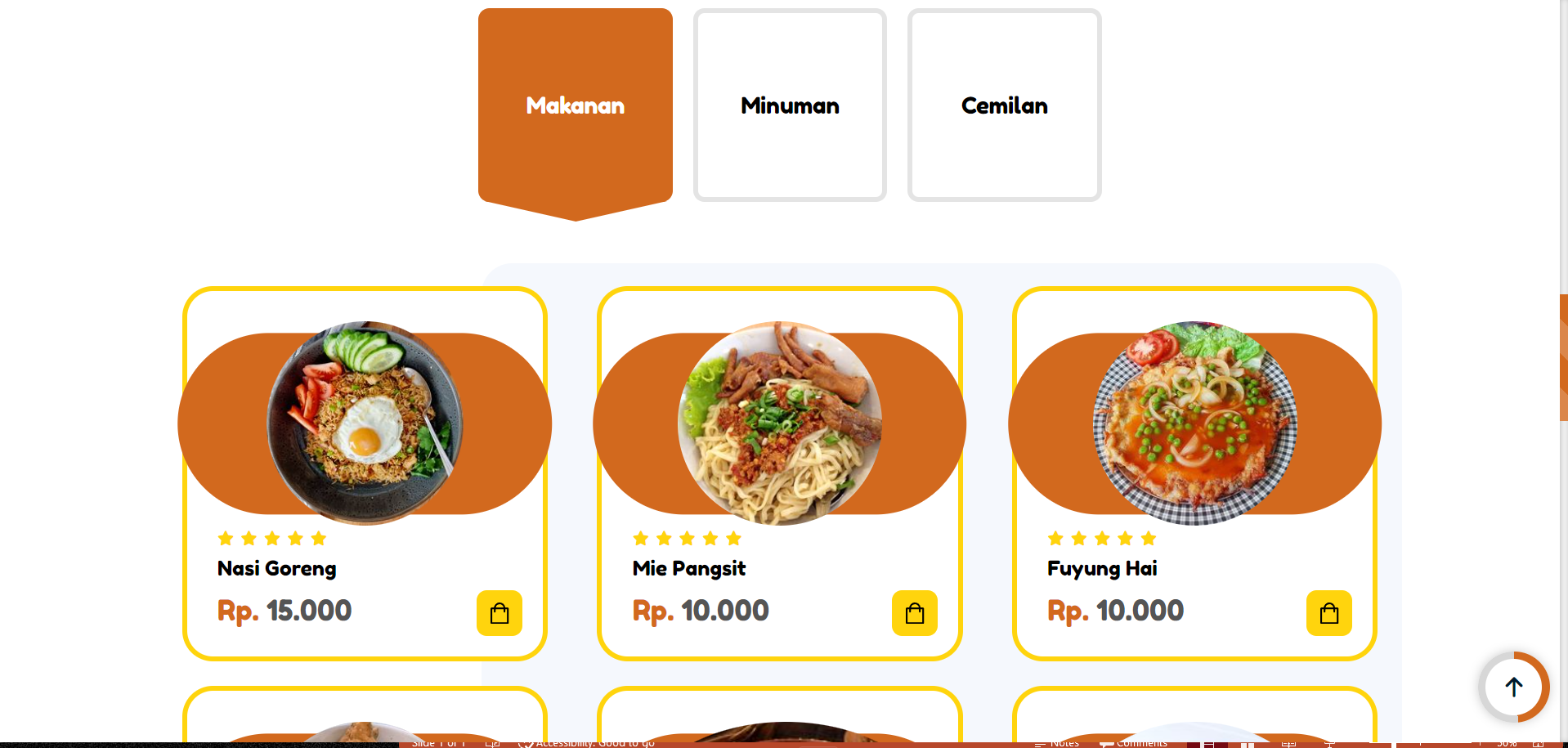 Website Pemesanan Menu Makanan dan Minuman di Ala Cafe Jember