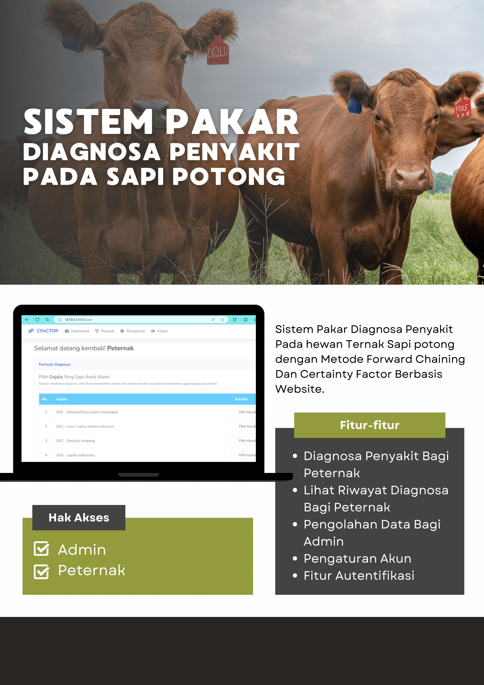 Sistem Pakar Diagnosa Penyakit Pada Hewan Ternak Sapi Potong
