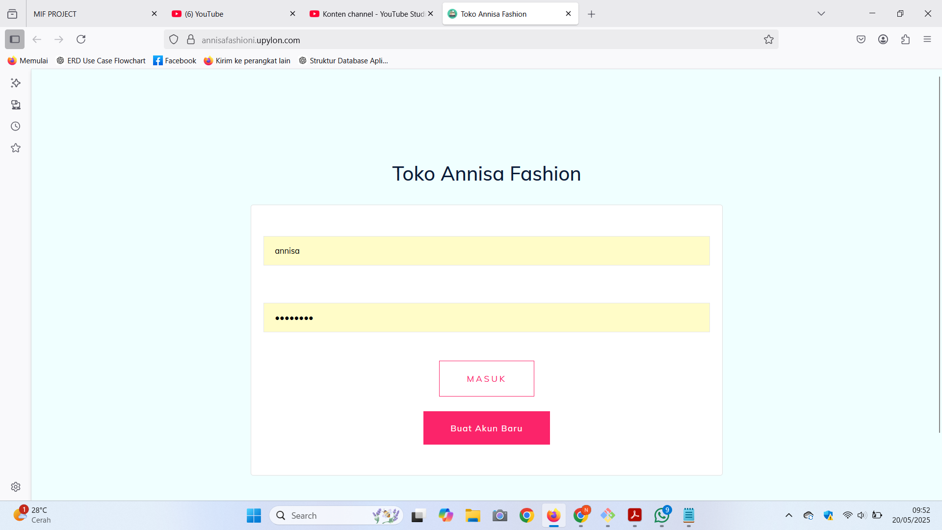 Sistem Peramalan Toko Annisa Fashion