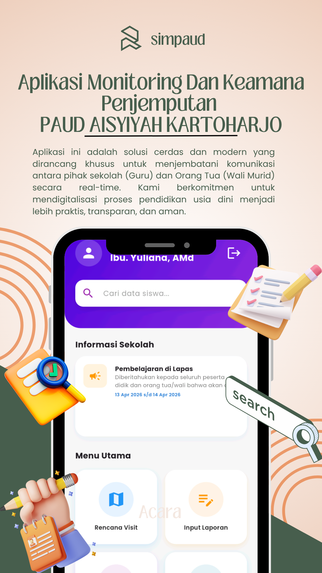 Aplikasi Monitoring PAUD Aisyiyah Kartoharjo